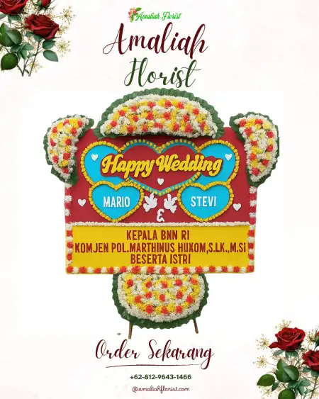 Papan Bunga Pernikahan Sekarbanyu